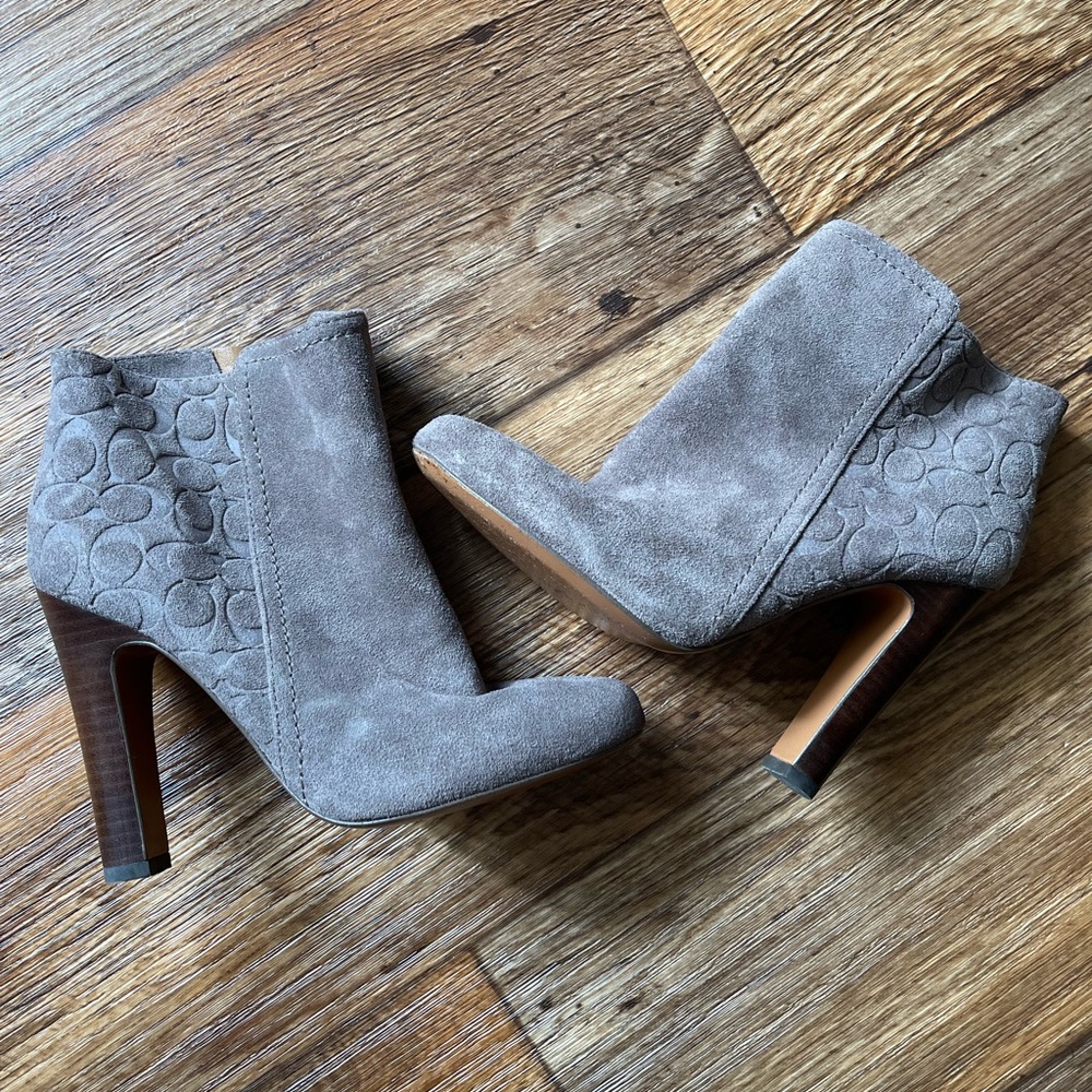 COACH suede booties